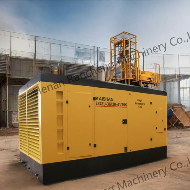 30bar Moveable Screw Air Compressor With 550HP Cu-mmins Engine For Deep Well