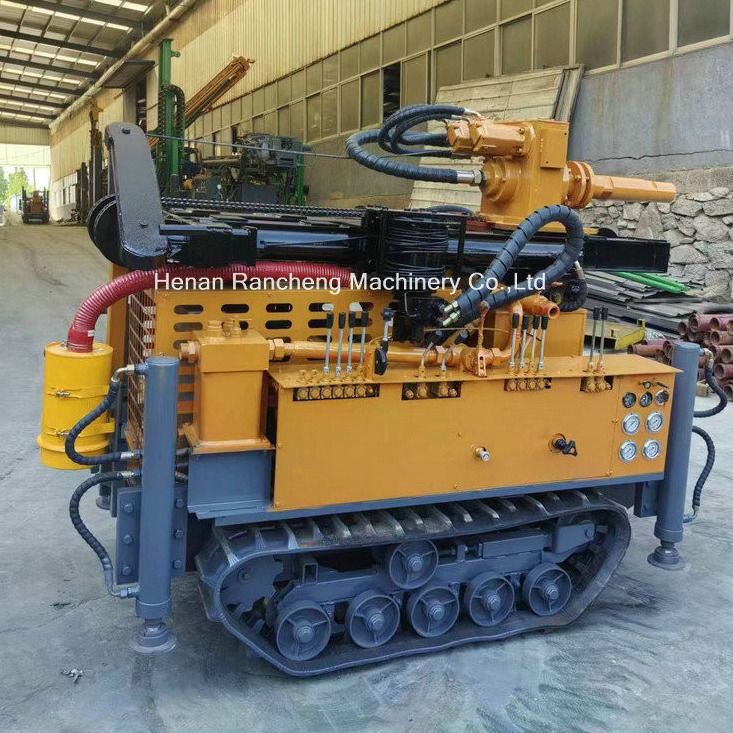 180m Pneumatic Water Well Drilling Rig Multi-function Crawler Mounted Rig With 55KW Quanchai Diesel