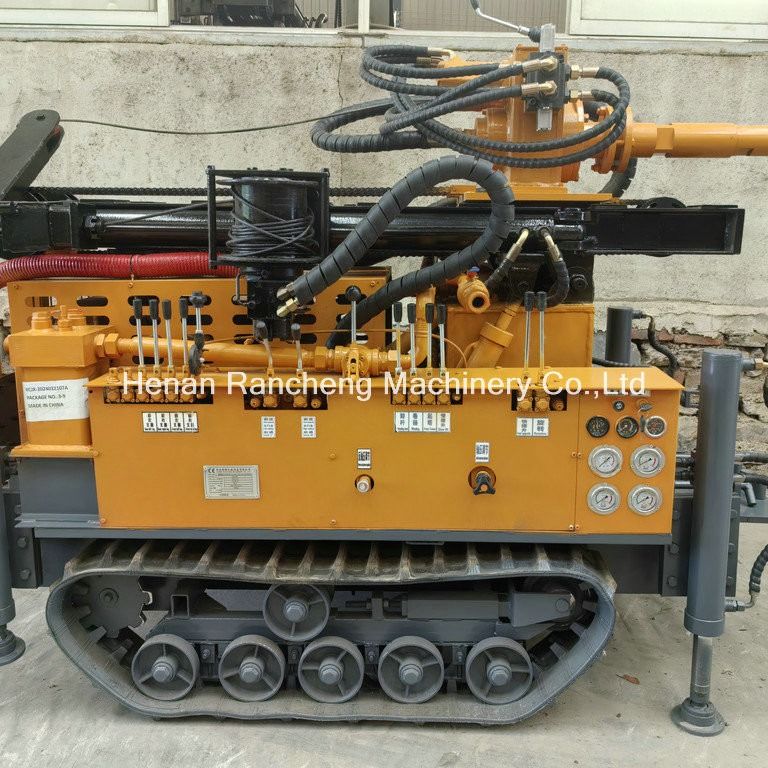 180m Pneumatic Water Well Drilling Rig Multi-function Crawler Mounted Rig With 55KW Quanchai Diesel