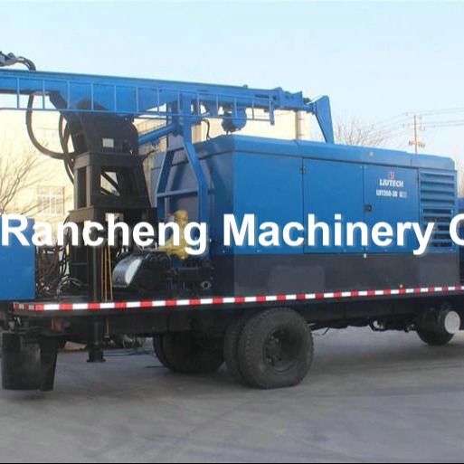 200m Deep Water Well Drill Rig With 118HP Cu-mmins For 115-350mm Bore