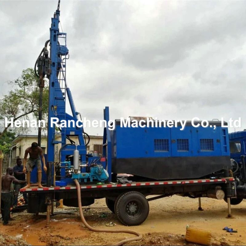 200m Deep Water Well Drill Rig With 118HP Cu-mmins For 115-350mm Bore