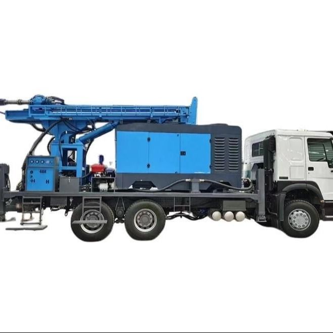 200m Deep Water Well Drill Rig With 118HP Cu-mmins For 115-350mm Bore
