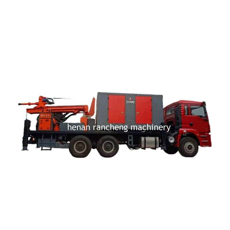 DTH Truck Water Well Drilling Rig Machine With Air Compressor For 200m