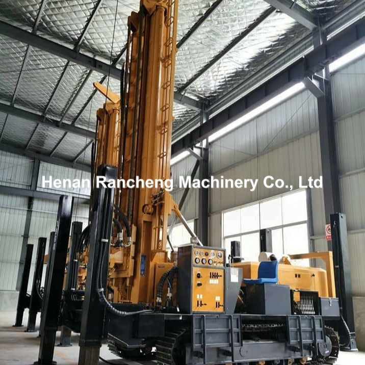 800m Depth Crawler Pneumatic Water Well Drilling Rig With Air Compressor Or Mud Pump