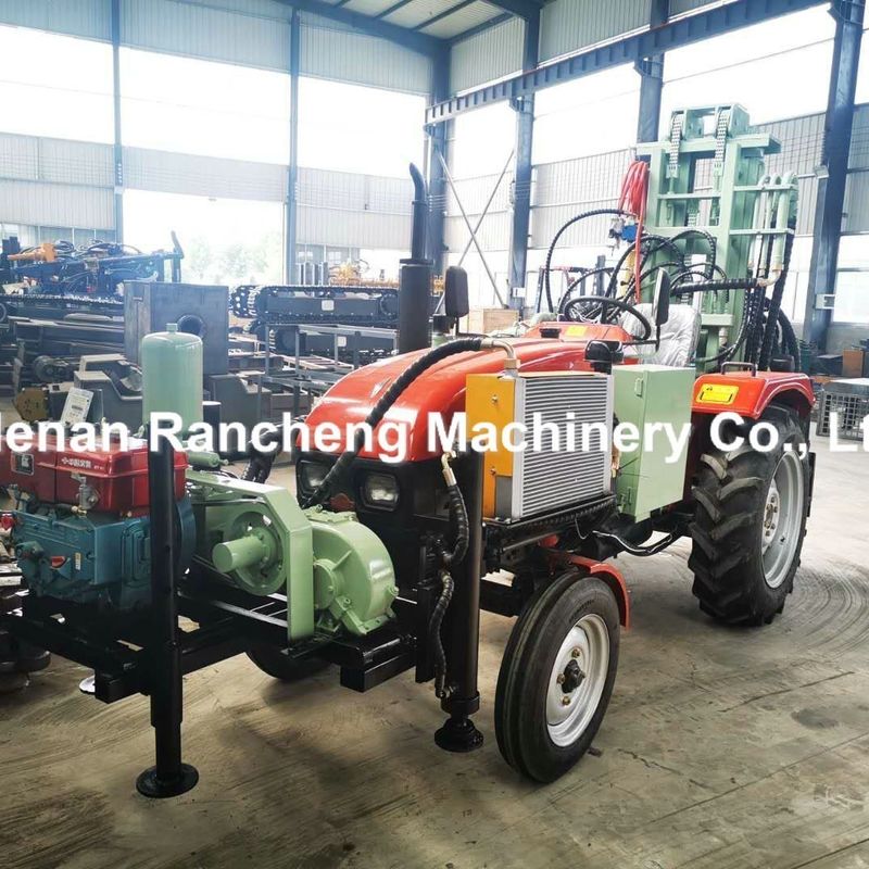 200m Tractor Mounted Deep Water Well Drilling Rig  45HP Diesel Engine Hydraulic Water Well Drilling Machine
