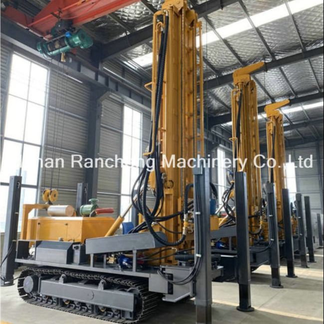 Diesel Engine Multi-Functional Water Well Drilling Rig Crawler Mounted Machines With 118KW Yuchai Engine