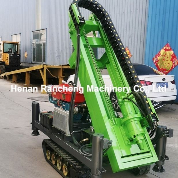 1.2T 30m 30HP Engine Power Crawler  Solar Pile Drive With 4 Hydraulic Legs