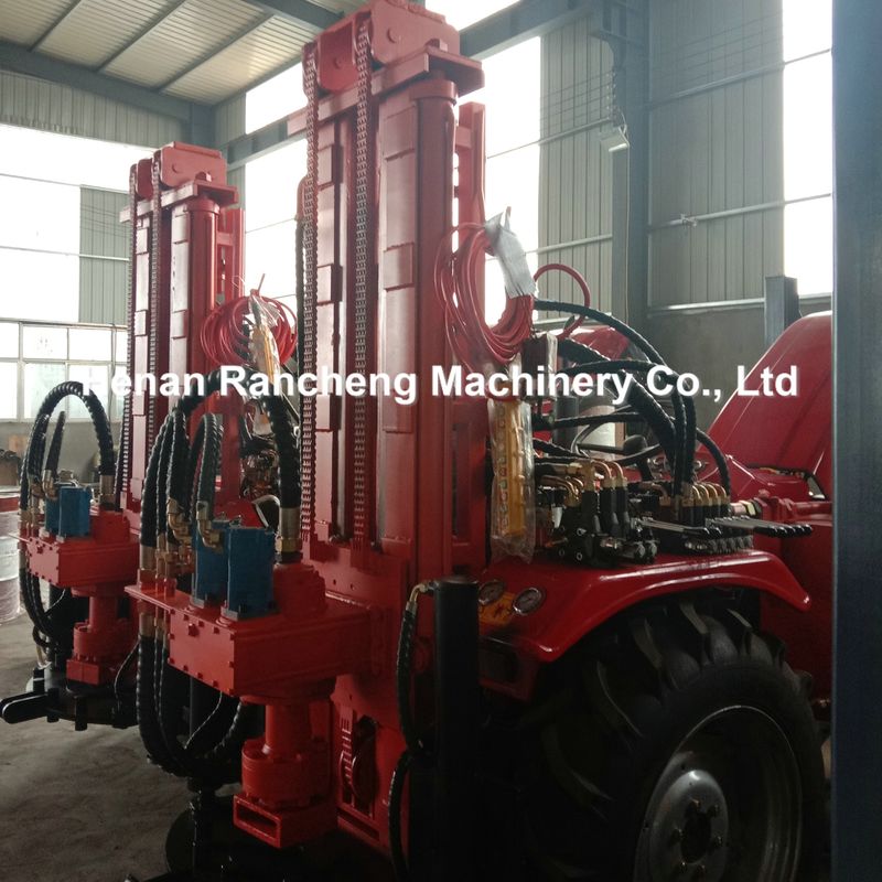 200m Trailer Mounted Water Well Drilling Rig With 1.7 - 2.5 Air Pressure