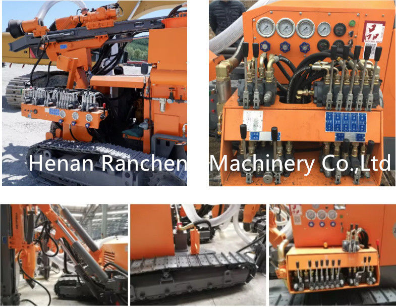 20m Hydraulic Integrated DTH Drilling Rig RCZ412B-1 Model 58KW Yuchai Engine With Dust Collector