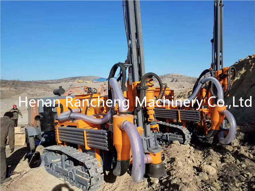 20m Hydraulic Integrated DTH Drilling Rig RCZ412B-1 Model 58KW Yuchai Engine With Dust Collector