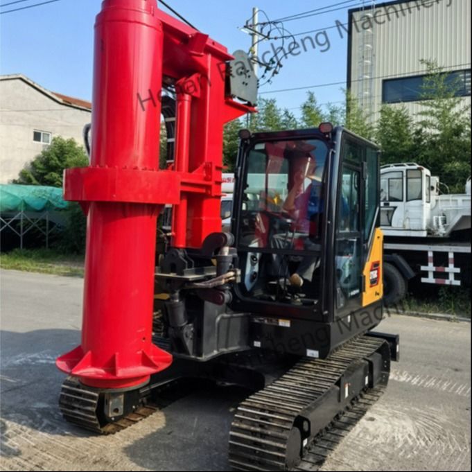 RCQ-10C Hydraulic Mini Pile Drilling Rig 10m Depth With 36KW Kubota Engine Sany SY60C Excavator Chassis
