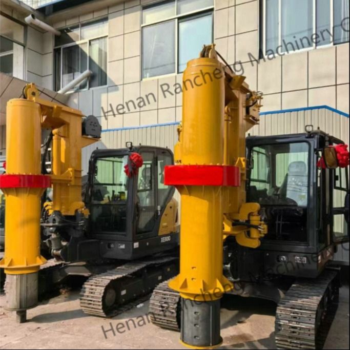 RCQ-10C Hydraulic Mini Pile Drilling Rig 10m Depth With 36KW Kubota Engine Sany SY60C Excavator Chassis