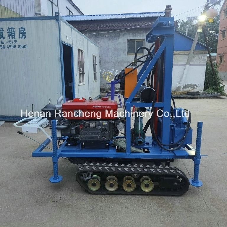 Small Hydraulic Drill Cylinder 160m Depth Water Digger Machine Crawler Mounted Water Well Drilling Rig For Sale