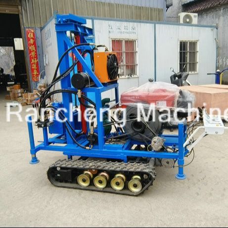 Small Hydraulic Drill Cylinder 160m Depth Water Digger Machine Crawler Mounted Water Well Drilling Rig For Sale