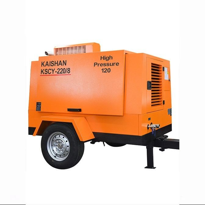 1400kg Portable Diesel Screw Air Compressor 55KW For Single Compression Stage