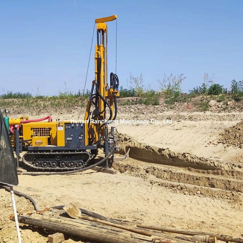 Crawler Type Hydraulic Water Well Drilling Rig For 3500-3800Nm Max Torque Of Rotary