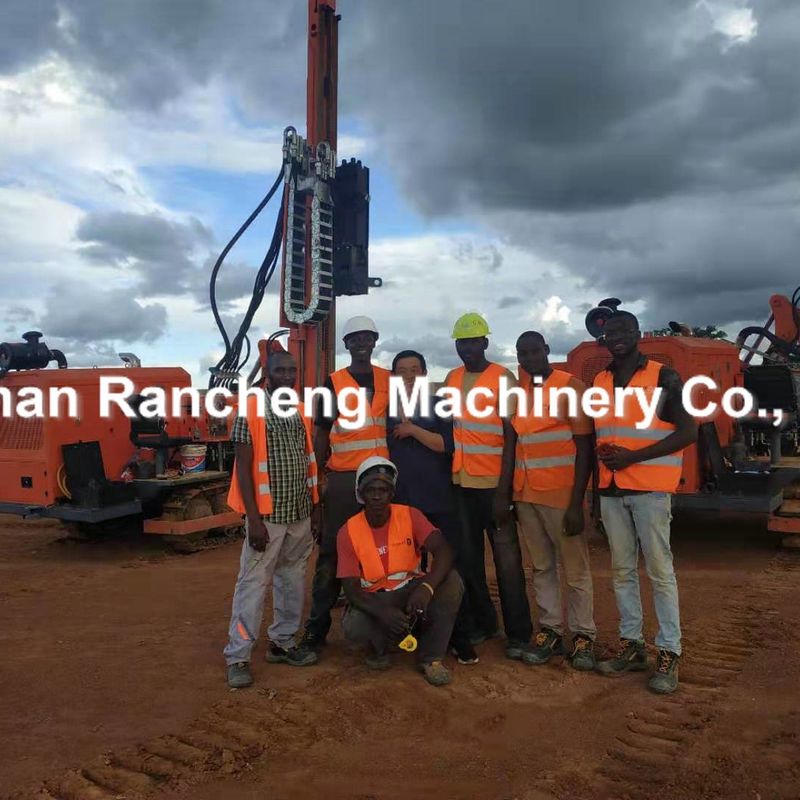 Hydraulic Drilling Rig Quotation RC260Y Model Both Rotary Drilling And Ramming  Ramming Head For Max 6m Ramming Pipe