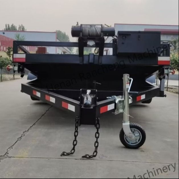 5t 5m*2.2m Platform Truck Semi Trailer Axle Double-Axle Electric Brake