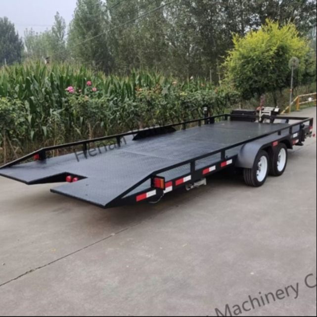 5t 5m*2.2m Platform Truck Semi Trailer Axle Double-Axle Electric Brake