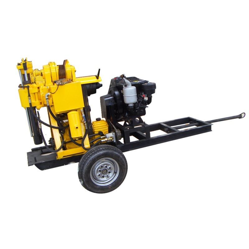 200m Depth Hydraulic Small Borehole Drilling Rig Mutil Functional Drilling Machine With 20HP Diesel Engine