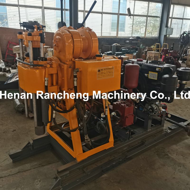 200m Depth Hydraulic Small Borehole Drilling Rig Mutil Functional Drilling Machine With 20HP Diesel Engine