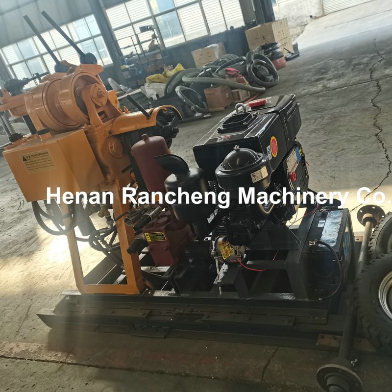 200m Depth Hydraulic Small Borehole Drilling Rig Mutil Functional Drilling Machine With 20HP Diesel Engine