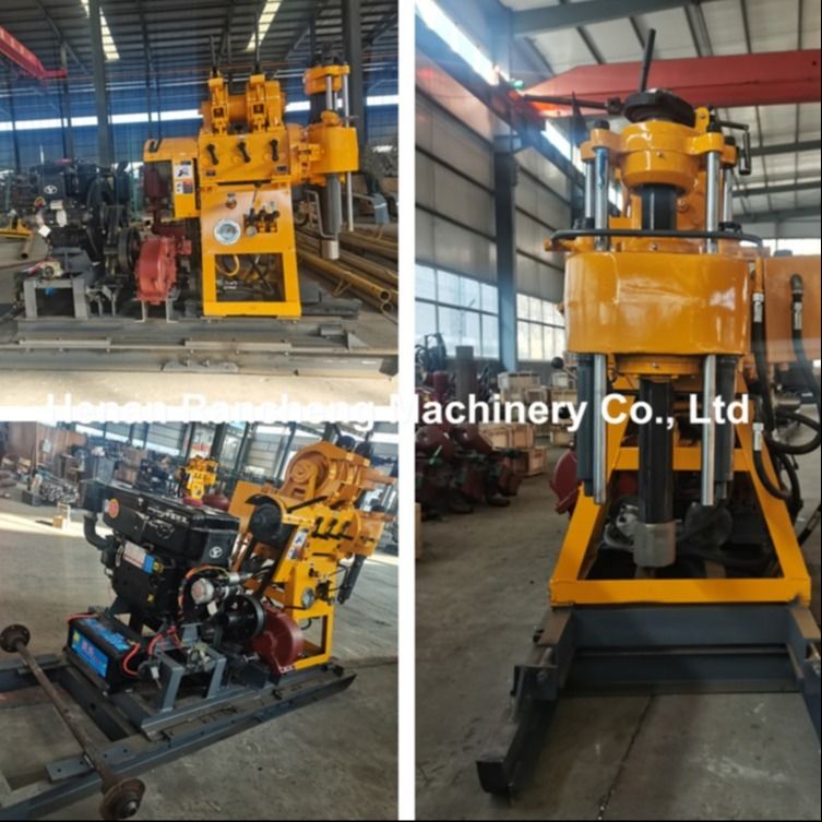 200m Depth Hydraulic Small Borehole Drilling Rig Mutil Functional Drilling Machine With 20HP Diesel Engine