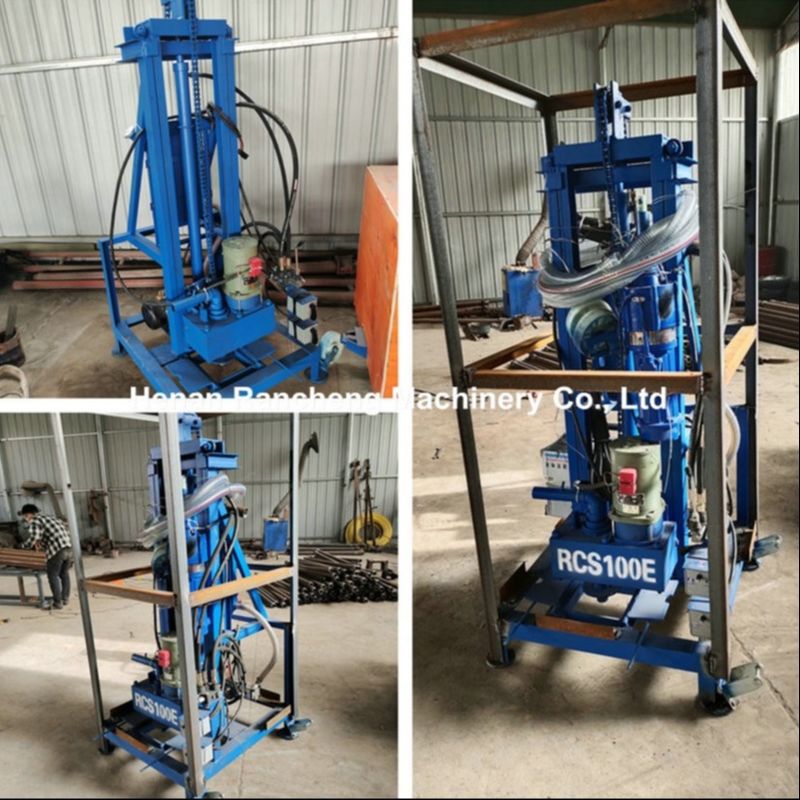 100m Deep Electric Portable Water Well Drilling Rig With 22 HP Engine 40kg Maximum Load