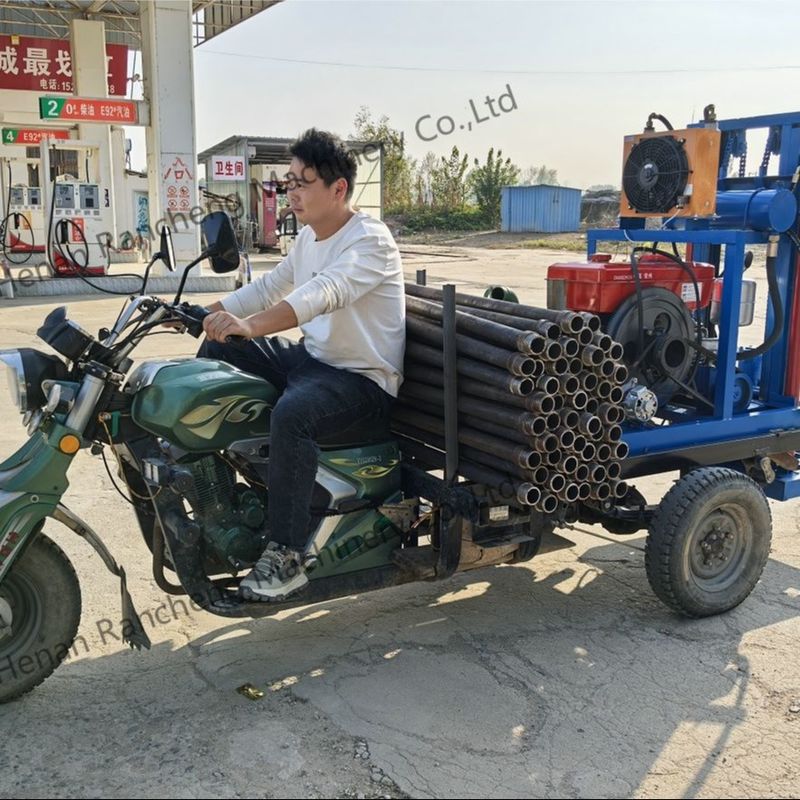 Small Hydraulic Portable Tricycle Water Well Drilling Rig Machine For Efficient Borehole Drilling