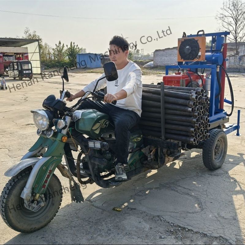 Small Hydraulic Portable Tricycle Water Well Drilling Rig Machine For Efficient Borehole Drilling