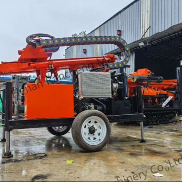 Full Hydraulic Wheels Type Diesel Water Well Borehole RCS200W Small Drilling Rig Machine For Sale