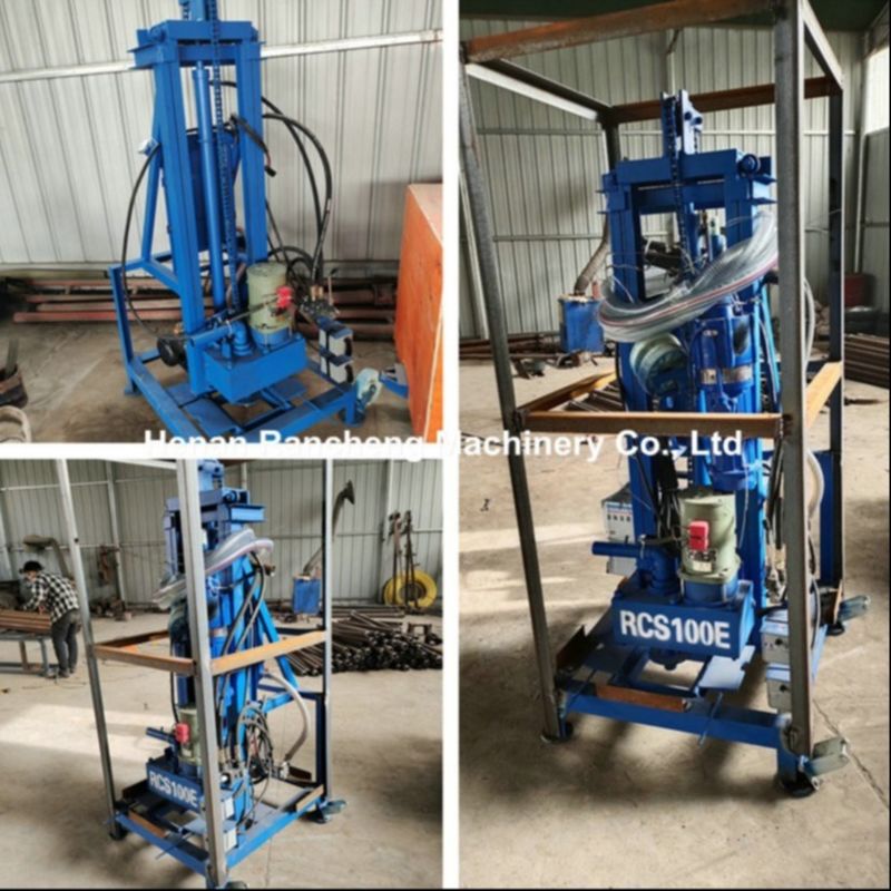 150m Depth Portable Well Drilling Rig 22Hp / 16.2Kw Diesel Motor Power Percussive And Rotating Type