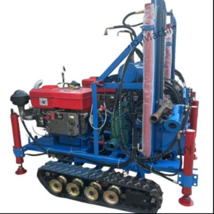 Small Hydraulic Drill Cylinder 160m Depth Water Digger Machine Crawler Mounted Water Well Drilling Rig