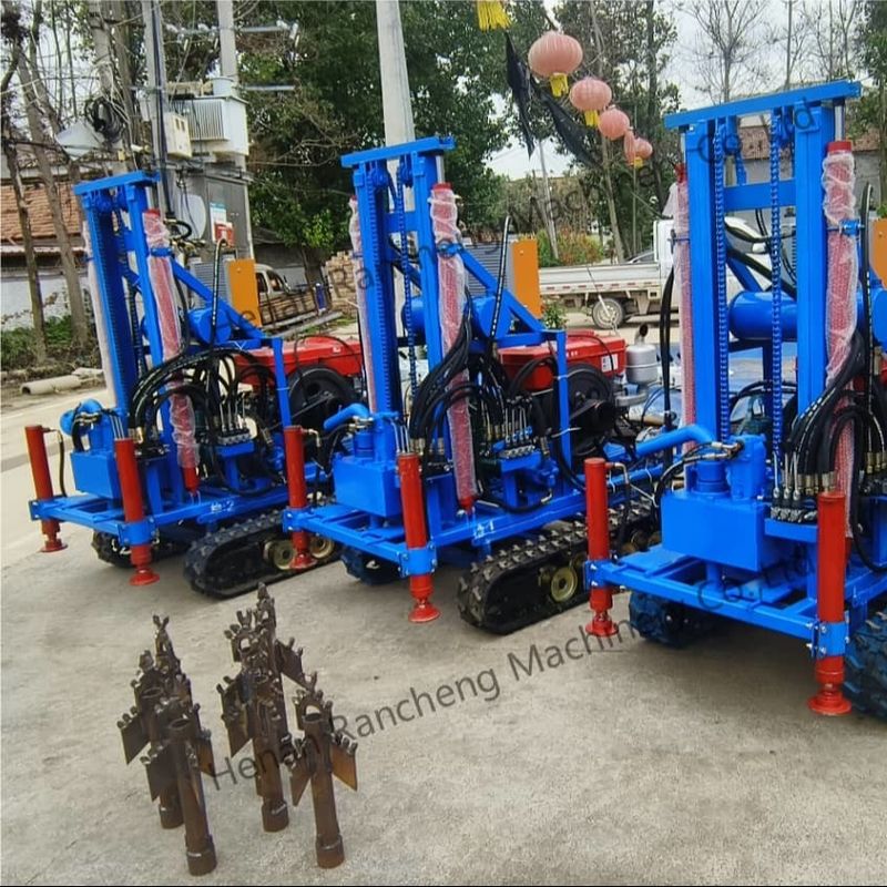Small Hydraulic Drill Cylinder 160m Depth Water Digger Machine Crawler Mounted Water Well Drilling Rig