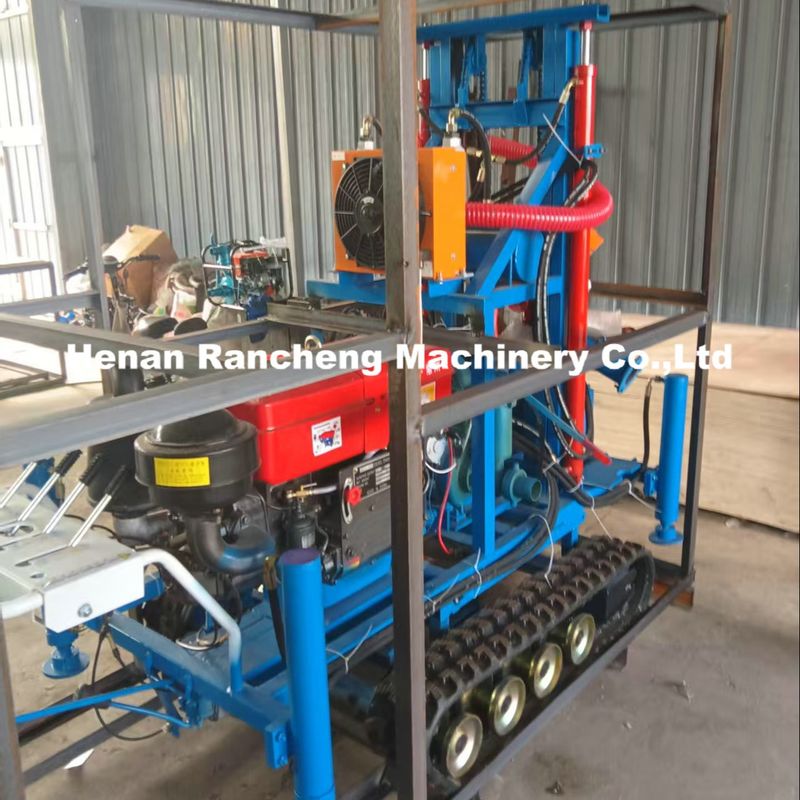Small Hydraulic Drill Cylinder 160m Depth Water Digger Machine Crawler Mounted Water Well Drilling Rig