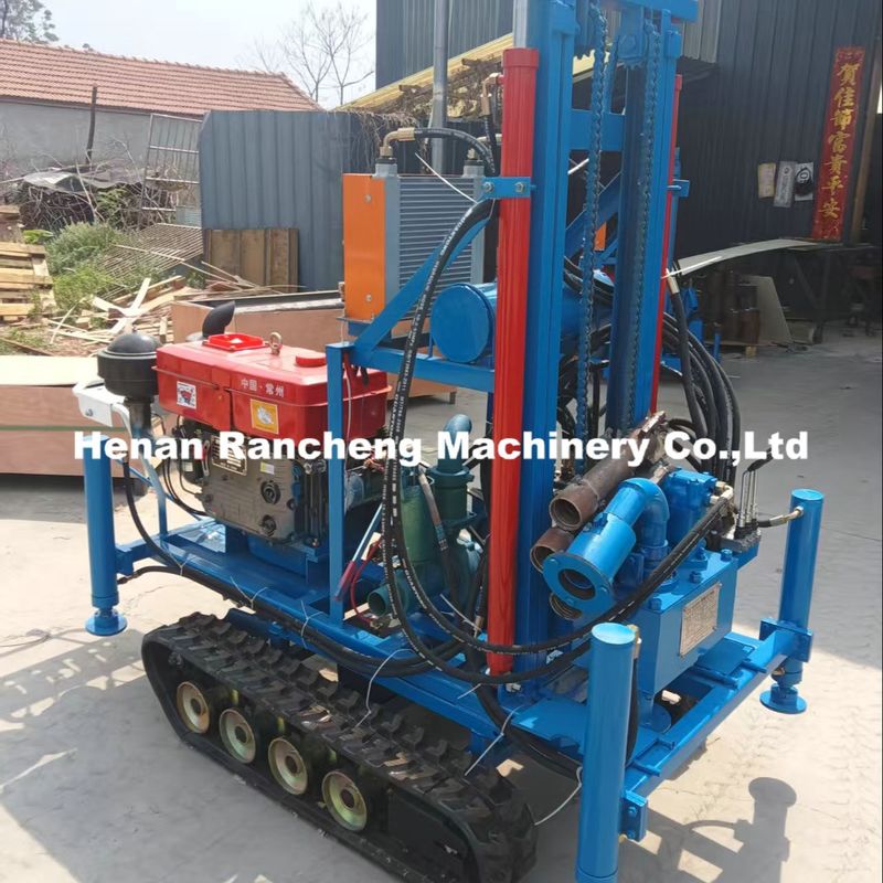Small Hydraulic Drill Cylinder 160m Depth Water Digger Machine Crawler Mounted Water Well Drilling Rig
