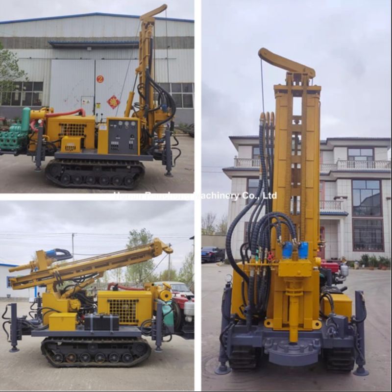150M Crawler Mounted Deep Borehole Water Well Drilling Rig Hydraulic Water Well Machine