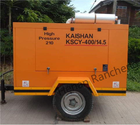 KSCY-400/14.5K  400cfm Diesel Portable Screw Air Compressor With Cu-mmins Engine