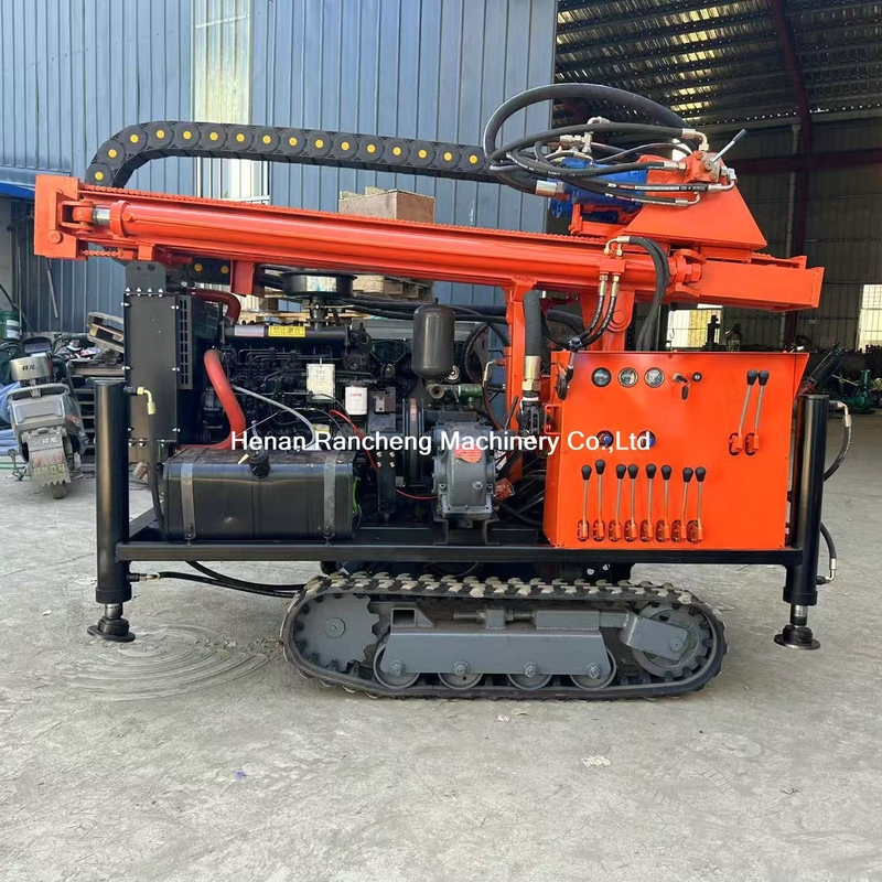 200m portable crawler mounted small water well rock drilling rig multi-function water well drilling rig borehole machine