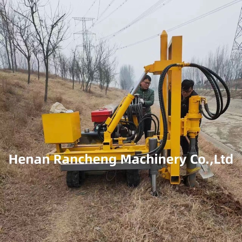 Rubber Tracks Type Mining Small Hydraulic Pile Driver Crawler Down The Hole Drilling Rig