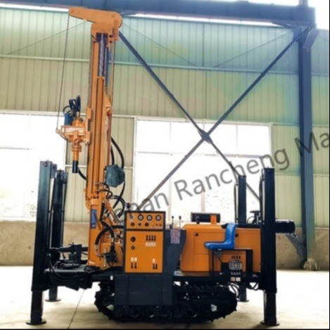Fully hydraulic crawler-type 400-meter water well drilling rig 140 - 350mm Drilling Dia
