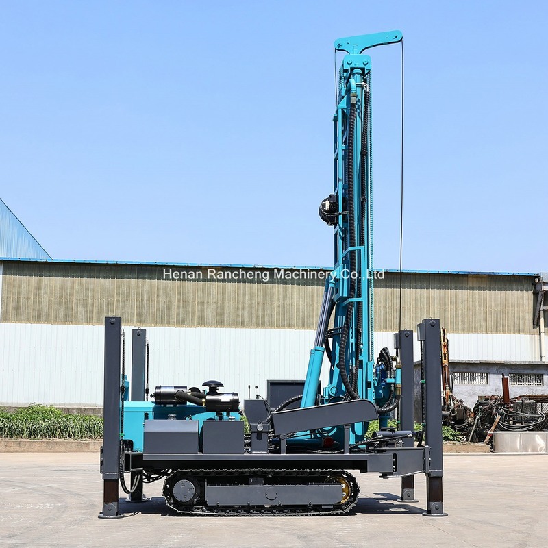 Fully hydraulic crawler-type 400-meter water well drilling rig 140 - 350mm Drilling Dia
