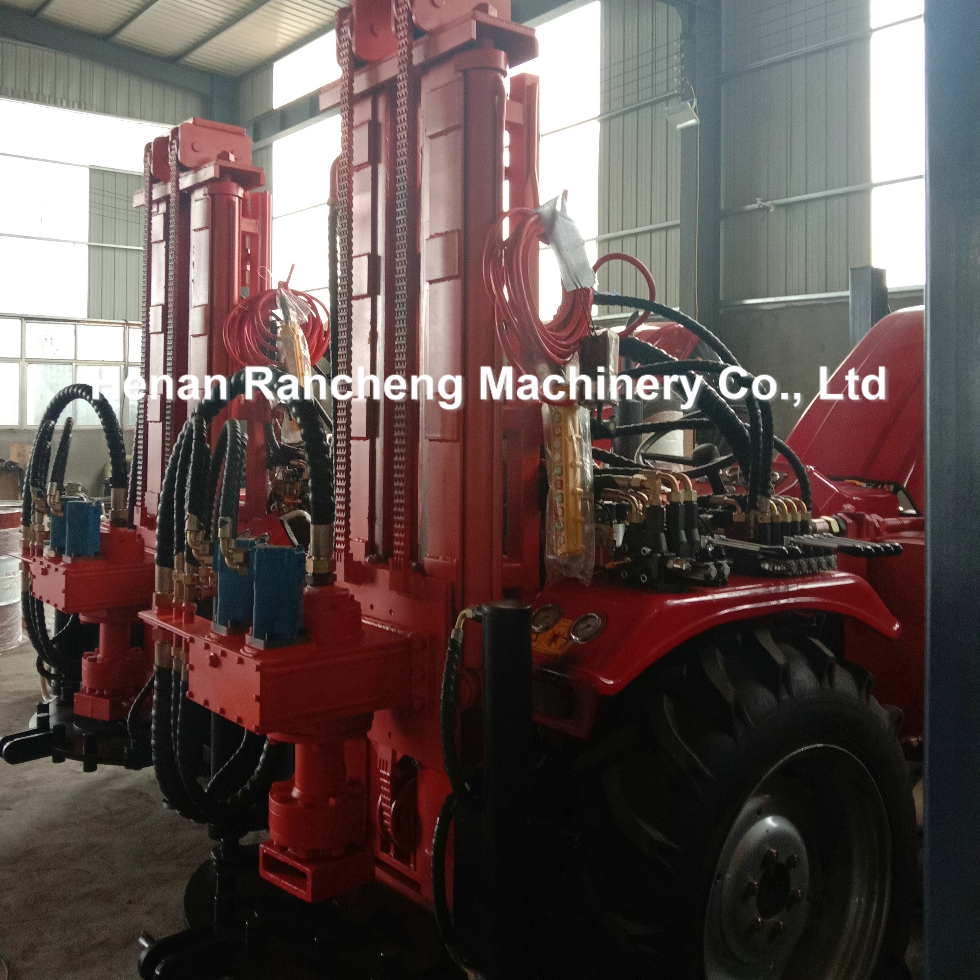 Rotary Rig Tools 200m Tractor Mounted Rotary Water Well Drill Rig Machines Soil Drilling Rig