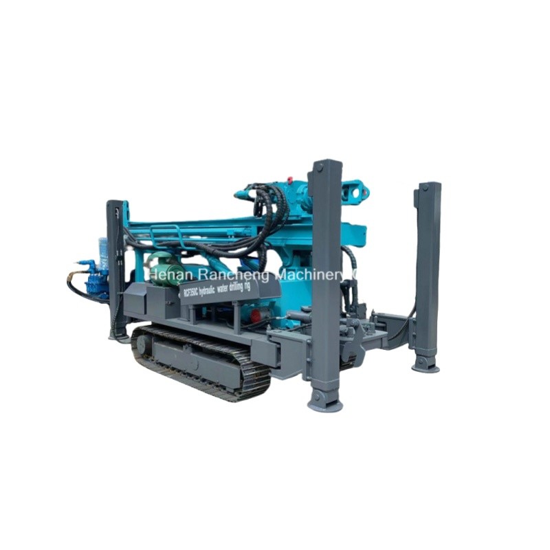 350m Deep Crawler-Mounted Borehole Water Well Drilling Rig Machine