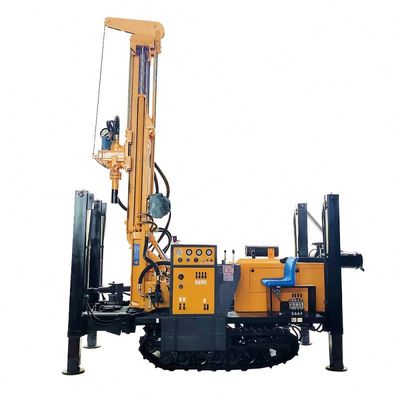 200m Crawler Mounted Pneumatic Water Well Drilling Machine 58KW Diesel Engine