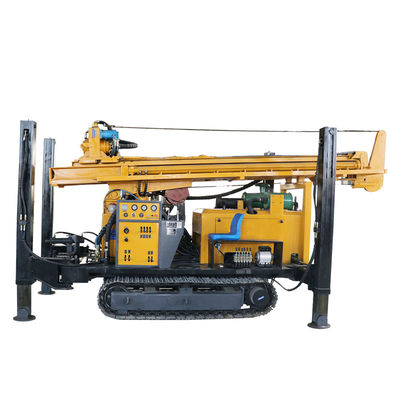 Hydraulic Crawler Water Well Drilling Machine 70KW Diesel Engine 260m Bore Depth