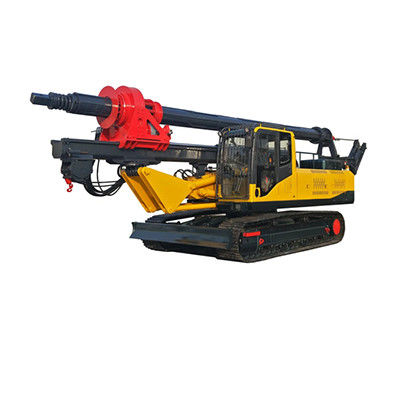 35m Depth Crawler Mounted Rotary Water Well Drilling Rig 154KW Engine Power