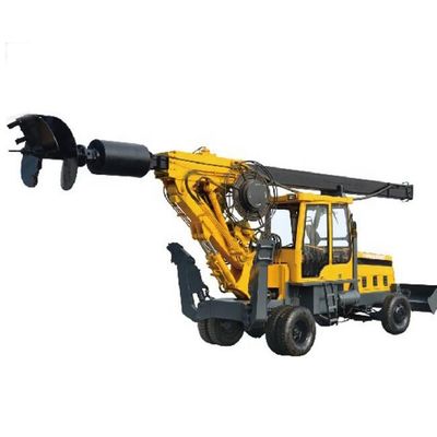 Wheeled Rotary Drilling Rig Pressure Type Drilling 11m / 13m / 15m / 20m Depth