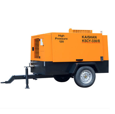 9 . 2m³ / min Capacity Drilling Air Compressor Yuchai 88KW 8bar Work Pressure