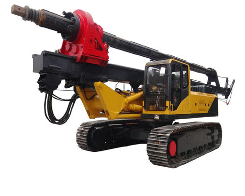 20m Drilling Depth Hydraulic Rotary Well Drilling Rig 205 Horsepower Diesel Engine